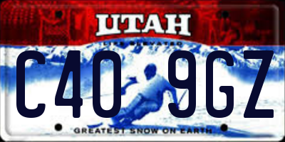 UT license plate C409GZ