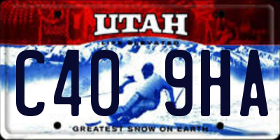 UT license plate C409HA