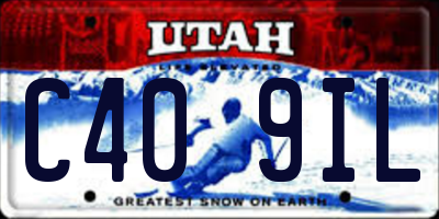 UT license plate C409IL