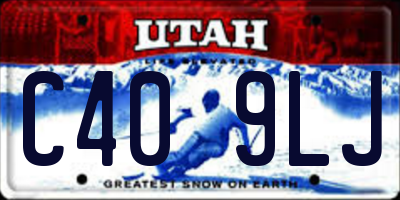 UT license plate C409LJ