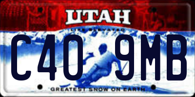 UT license plate C409MB