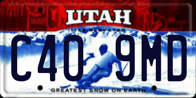 UT license plate C409MD
