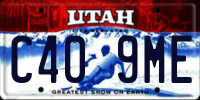UT license plate C409ME
