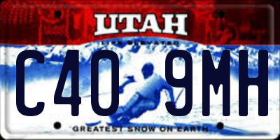 UT license plate C409MH