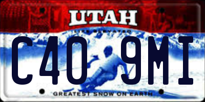 UT license plate C409MI