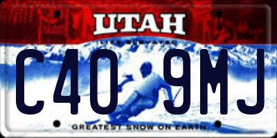 UT license plate C409MJ