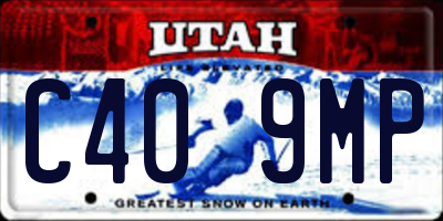 UT license plate C409MP
