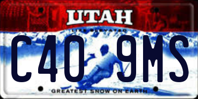 UT license plate C409MS