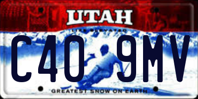 UT license plate C409MV