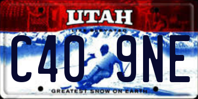 UT license plate C409NE