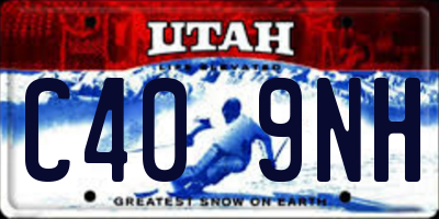 UT license plate C409NH