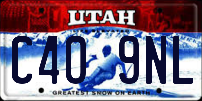 UT license plate C409NL