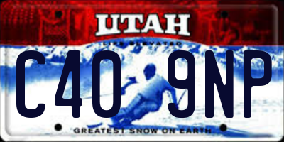 UT license plate C409NP