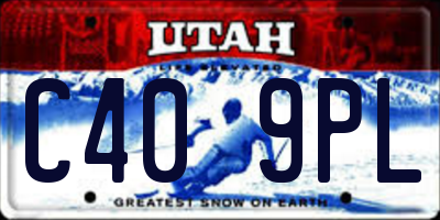 UT license plate C409PL