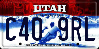 UT license plate C409RL