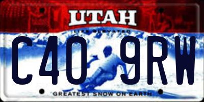 UT license plate C409RW