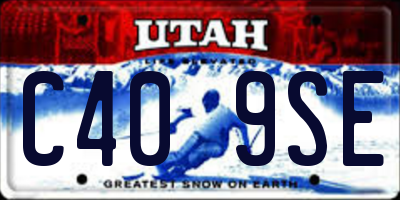 UT license plate C409SE