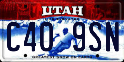UT license plate C409SN