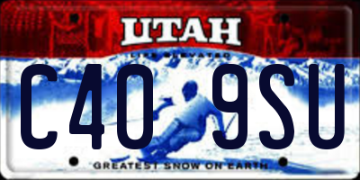 UT license plate C409SU