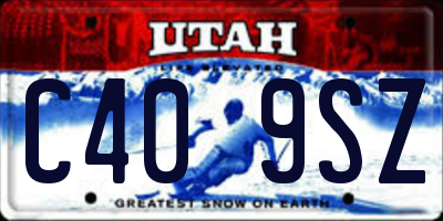 UT license plate C409SZ