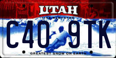 UT license plate C409TK