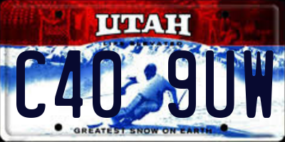 UT license plate C409UW