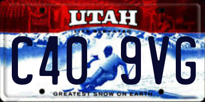 UT license plate C409VG