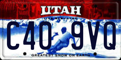 UT license plate C409VQ