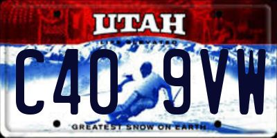 UT license plate C409VW