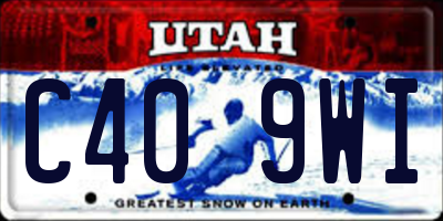 UT license plate C409WI