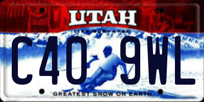 UT license plate C409WL