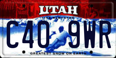 UT license plate C409WR