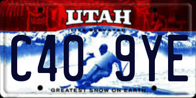 UT license plate C409YE