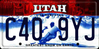 UT license plate C409YJ