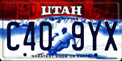 UT license plate C409YX
