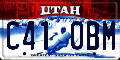 UT license plate C410BM