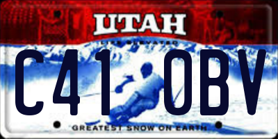 UT license plate C410BV