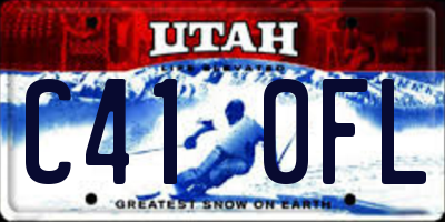 UT license plate C410FL