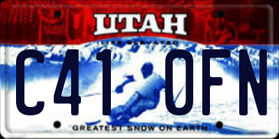 UT license plate C410FN