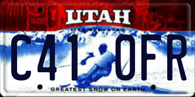 UT license plate C410FR