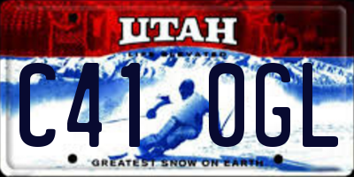 UT license plate C410GL