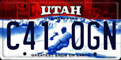 UT license plate C410GN