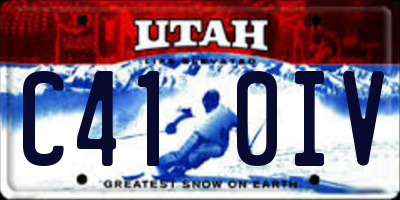 UT license plate C410IV