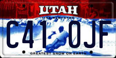 UT license plate C410JF