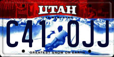 UT license plate C410JJ