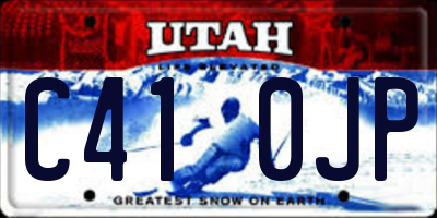 UT license plate C410JP