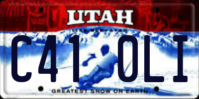 UT license plate C410LI