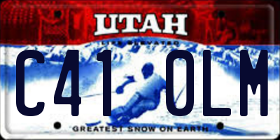 UT license plate C410LM