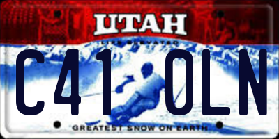 UT license plate C410LN