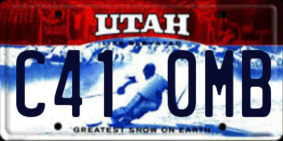 UT license plate C410MB